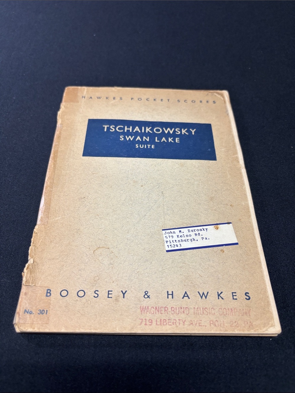 Vintage Boosey & Hawkes Swan Lake Pocket Score Tchaikovsky